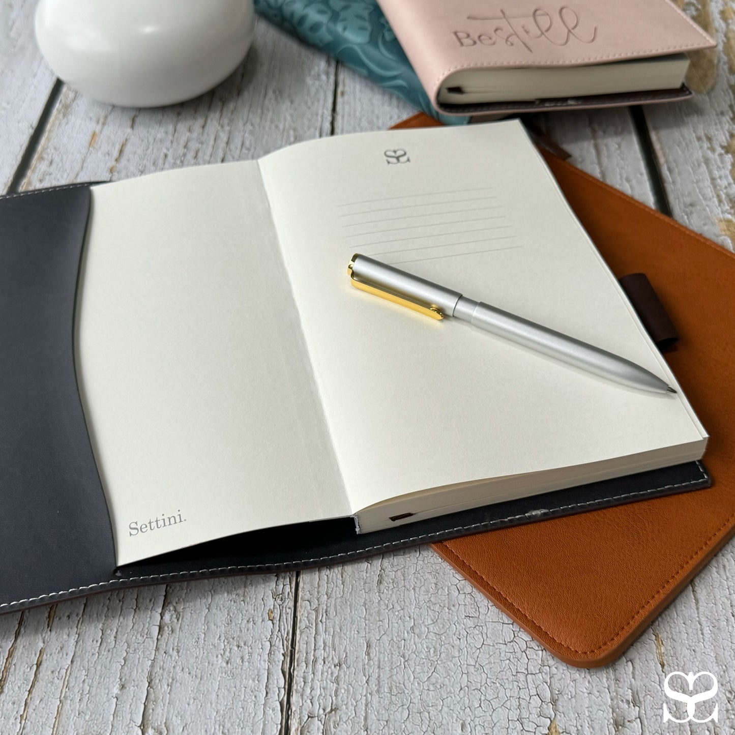SETTINI® Refillable Christian Journal - Be Still Pink Notebook with Premium Pen, A5 Lined Paper, 8.75 x 6 inches, 256 Pages of 100gsm, Beautiful Gift Box Included