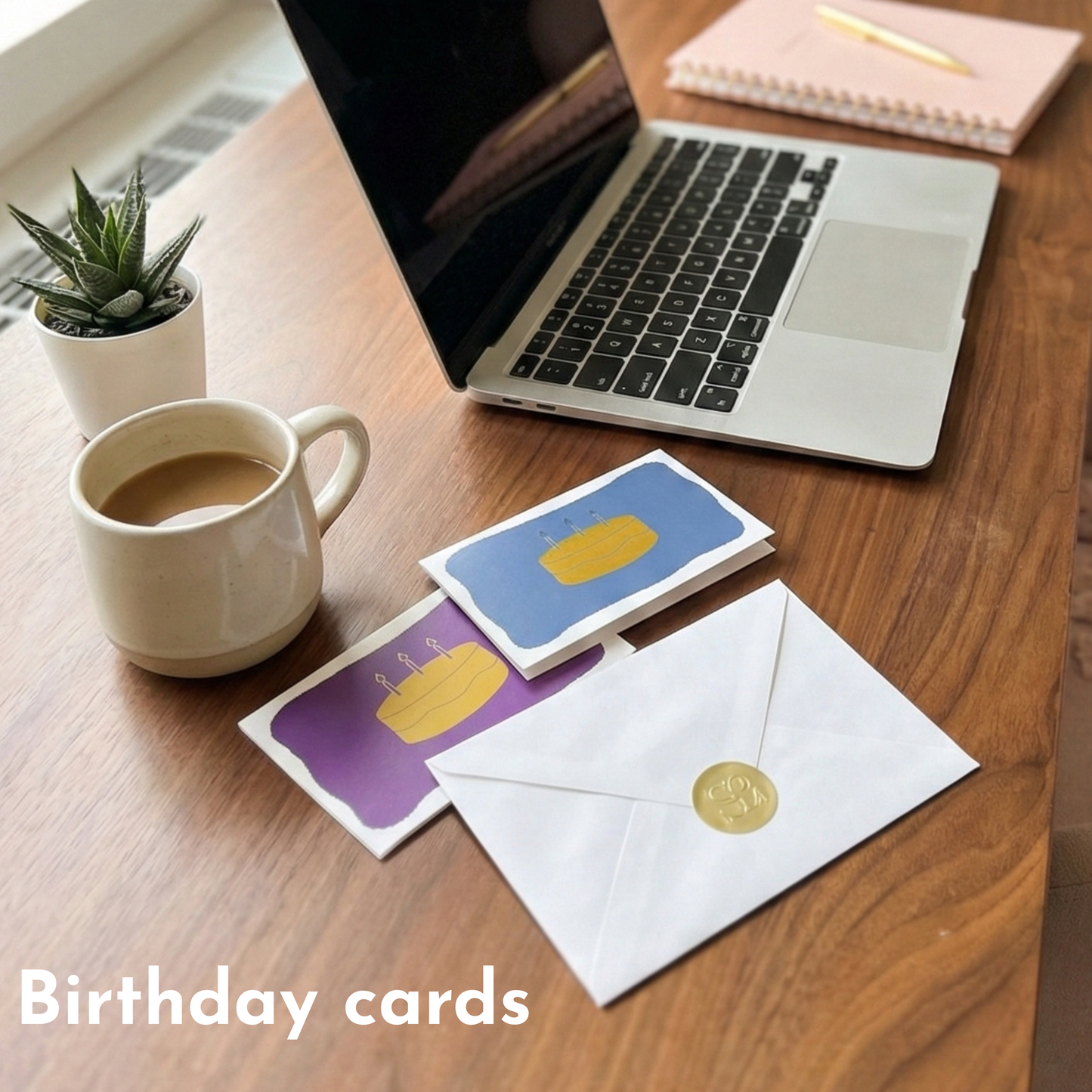 SETTINI Blank Birthday Cards With Envelopes and Gold Sealing Stickers, 18 Pack Boxed Set, 9 Assorted Gold Foil Designs, 4 x 6 in Folded Note Cards