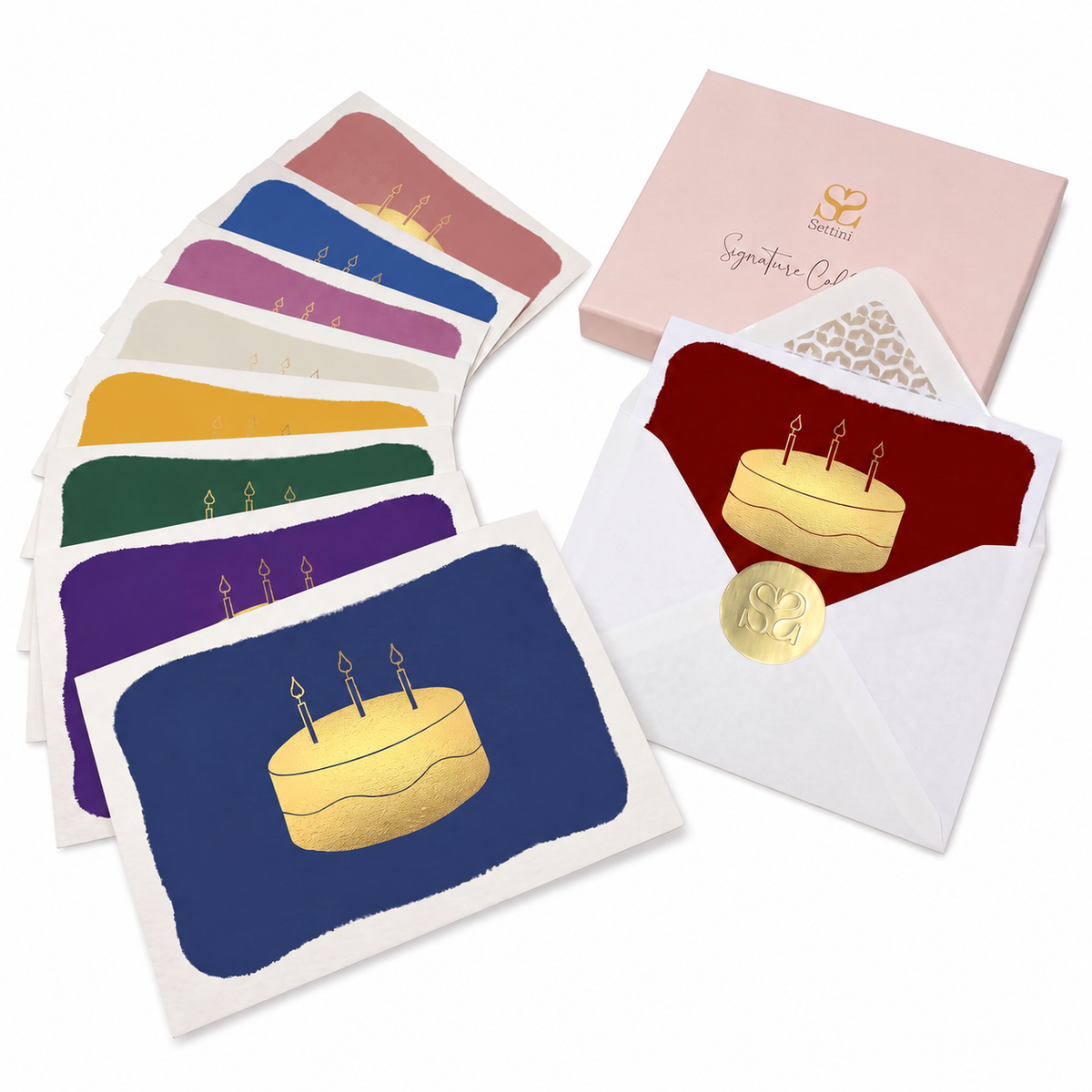 SETTINI® Birthday Greeting Cards with Envelopes, Assorted Boxed Set