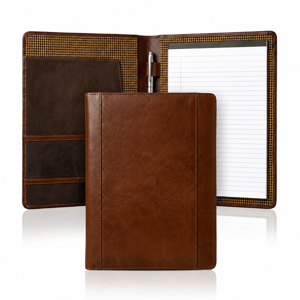SETTINI® Genuine Leather Portfolio Padfolio Resume Folder for Men & Women