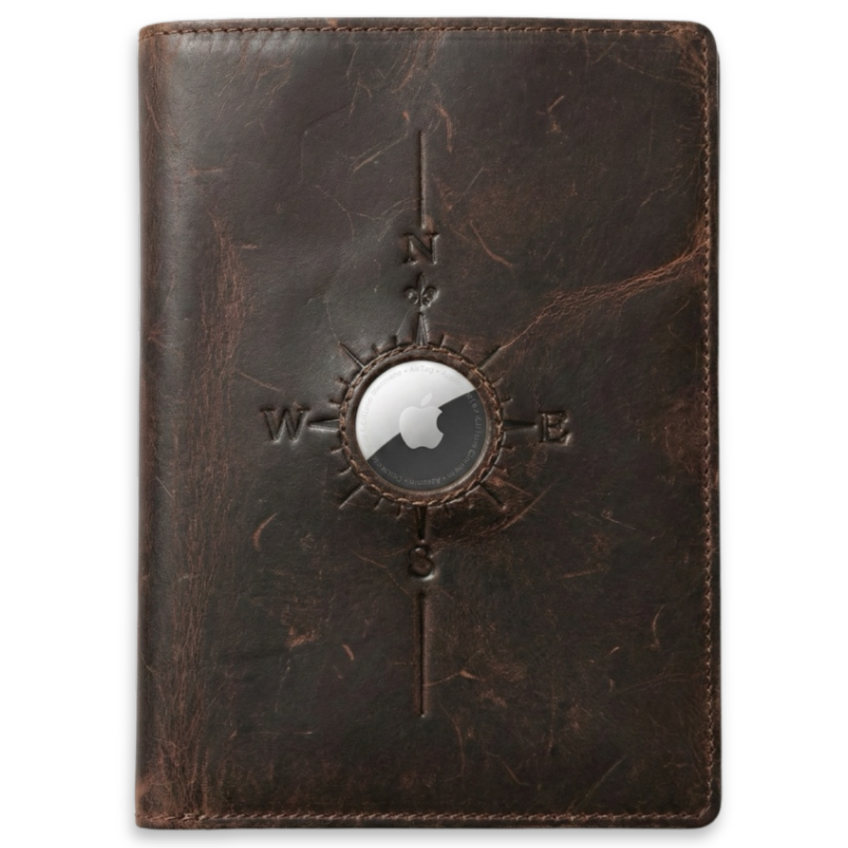 SETTINI® Leather RFID Passport Holder Wallet with AirTag Slot for