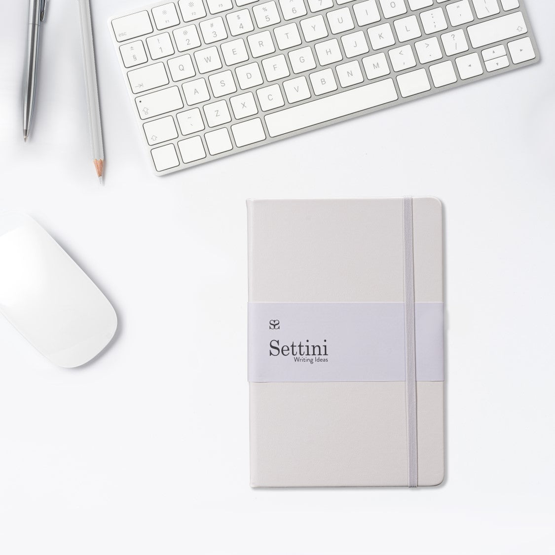 SETTINI® Classic Hardcover Journal - White