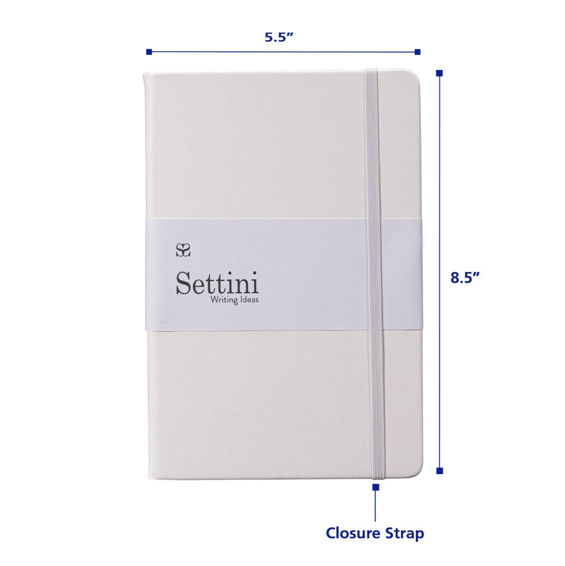 SETTINI® Classic Hardcover Journal - White